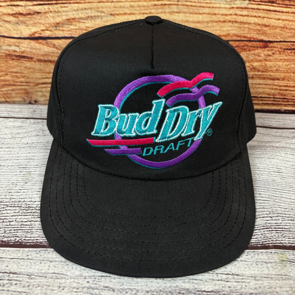 Vintage 1990s Bud Light Dry Snapback Budweiser Hat